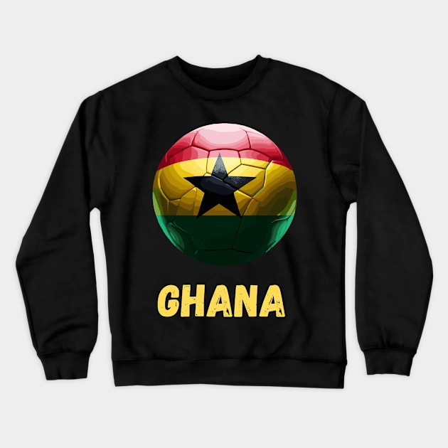 Ghana Flag Football Crewneck Sweatshirt by Graceful Designs